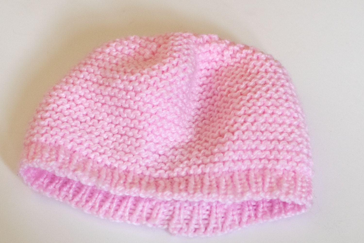 Slouchy Pink Baby Hat