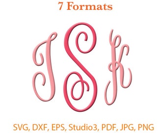 Download Fishtail Monogram Font SVG Studio 3 / dfx / eps / png / jpg