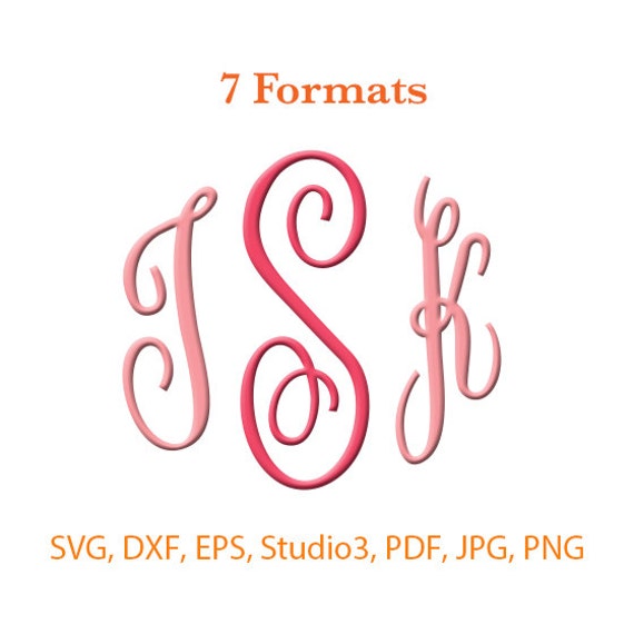 Download Fancy Circle Monogram Font SVG Studio 3 / dfx / eps / png