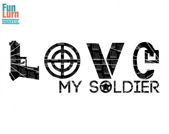 Download Love my soldier SVG Love Army Soldier Target medal belt