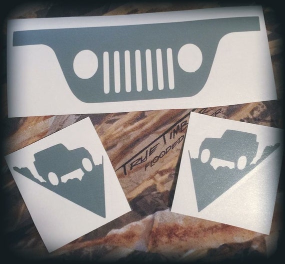 Jeep front windshield decals by GypsyMamasCraftsCo on Etsy