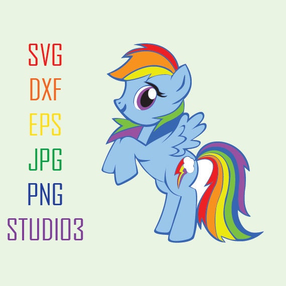 Download My Little Pony Rainbow Dash Svg Files, Svg, Dxf, Eps ...