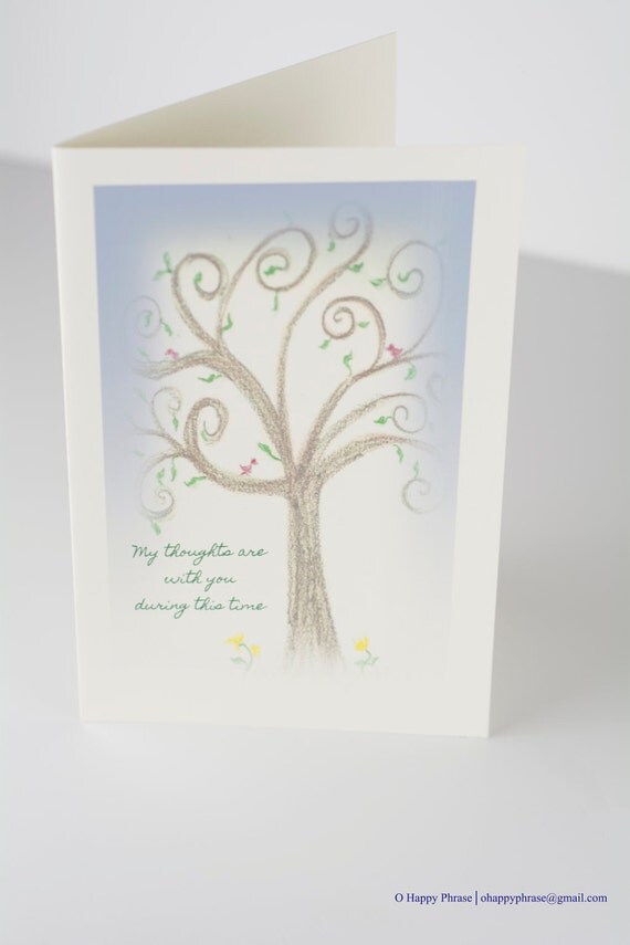Tree Sympathy Card by OHappyPhrase on Etsy