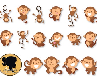 Monkey svg silhouette - Monkey funny svg - Animals Svg - Love Monkey's -(zipped .eps .pdf .dxf .svg and .studio file) vector cutting files