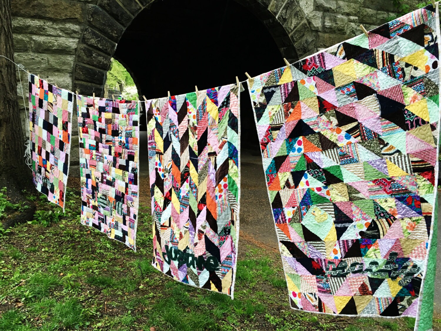 Custom Quilts out of old clothes by RacinisQuilts on Etsy