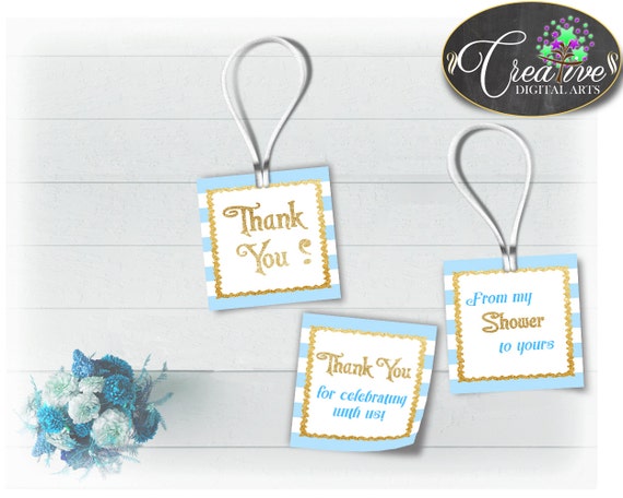 Baby shower printable THANK YOU favor tags by CreativeDigitaIArts