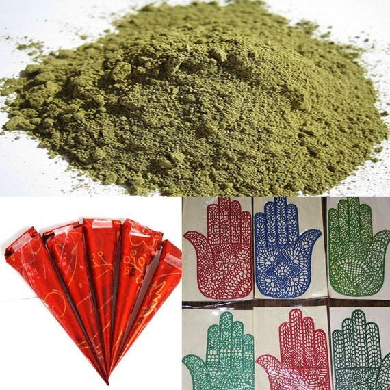  Henna  Tattoo  Kit  Cone Stencil Powder Kit  