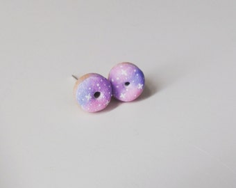 Galaxy donut earrings