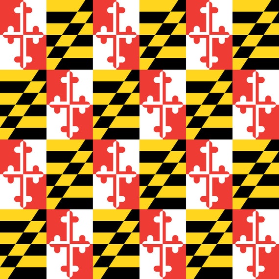 Maryland 01 Maryland State Flag Patterned Vinyl / Heat