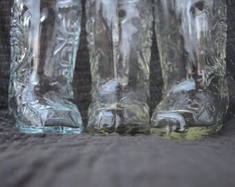 Cowboy Boot Glassware Set//Vintage Glasses//Southwestern Glasses
