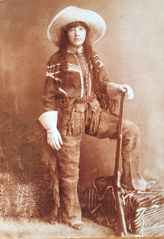 Armed Apache Indian Woman 1896 Postcard