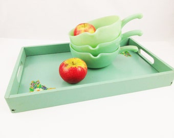 Lug-handle Skillet - Fire-King Jadeite - 'Skillet' - One Lug Handle and One Spout - Collectible - 'Oven Ware Made in USA'