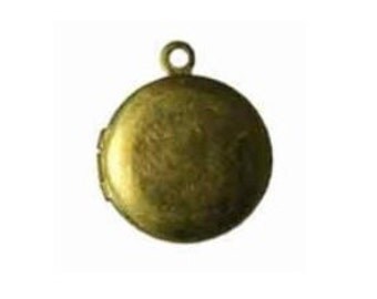 13mm round locket TEN brass locket gold locket round locket raw brass locket plain brass locket 10 (ten) lockets