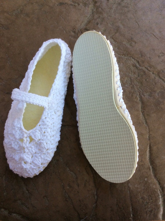 LDS Temple bride Sandals slippers shoes Women crochet.