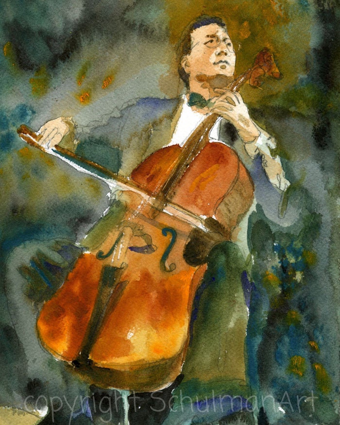 Yo Yo Ma gifts for musicians cellist cello PRINT