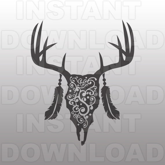 Download Deer Skull Flourish SVG FileDeer Head SVG FileHunting