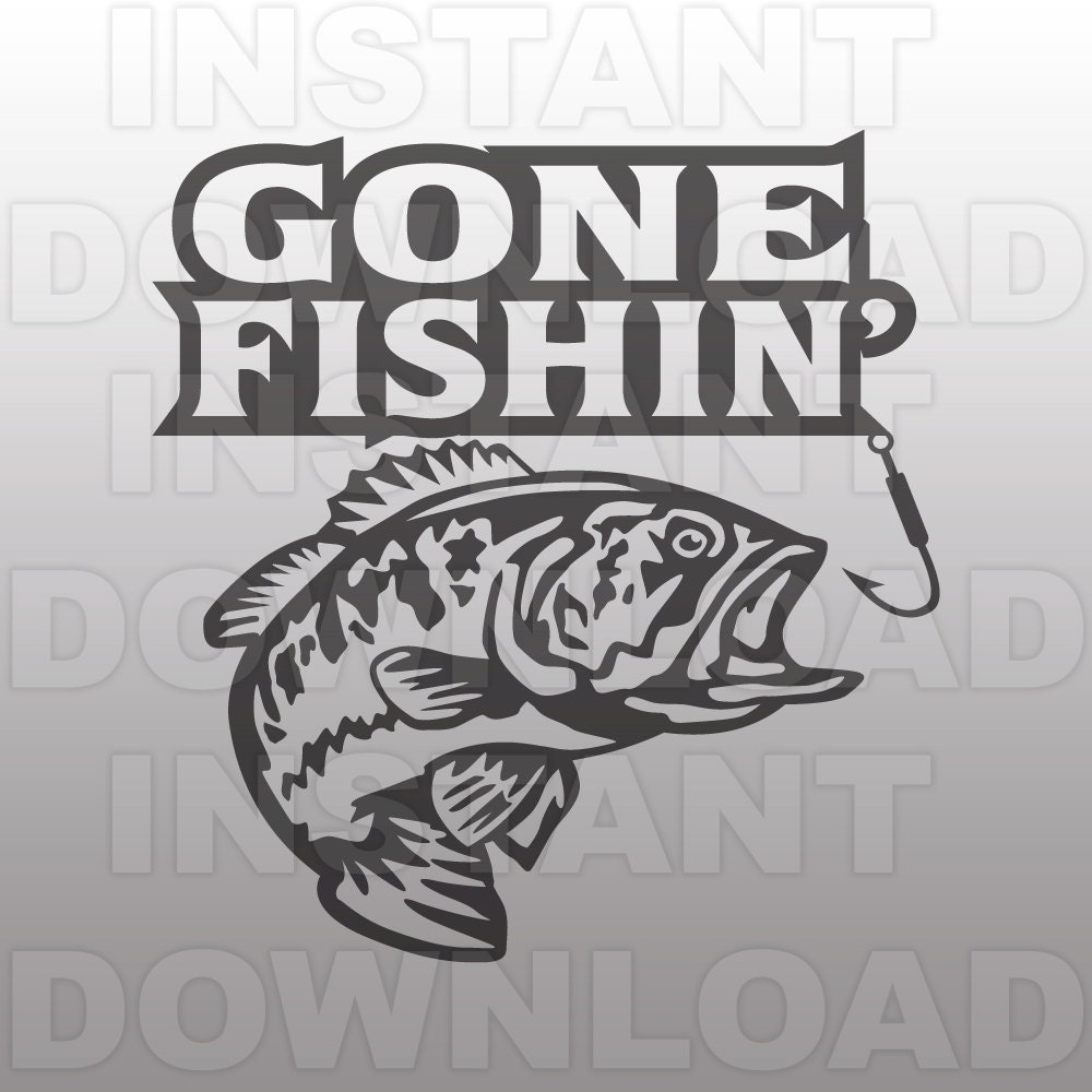 Download Gone Fishin SVG FileBass Fishing SVG FileFisherman SVG