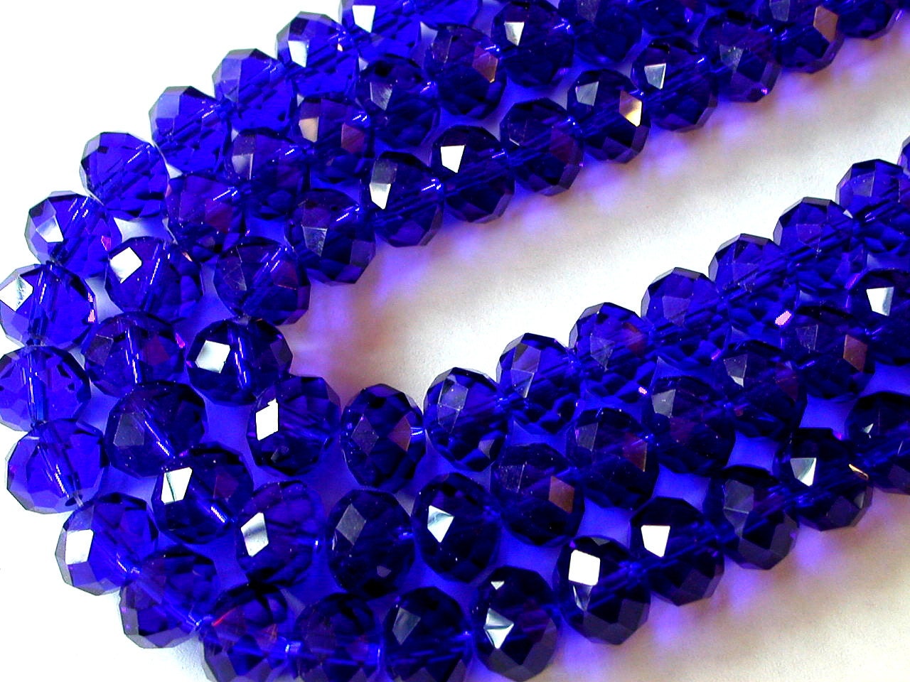 Cobalt Blue Crystal Beads 10x12mm 72