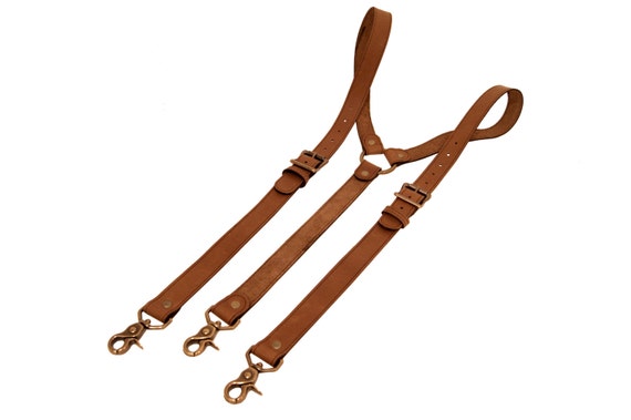 Brown Leather Suspenders by ProjectTransAction on Etsy