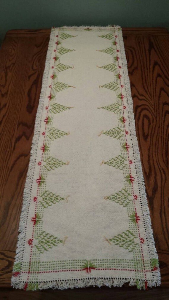 Items similar to Swedish Weaving Holiday Table Runner 48"x14" on Etsy