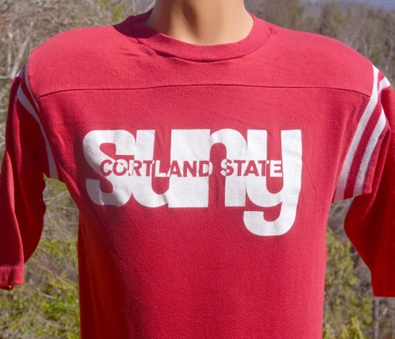 vintage 70s t shirt suny CORTLAND state  university new  york
