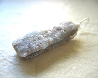 Green Kyanite Stone Pendant, Green Kyanite, Pendant Necklace, Gemstone Jewelry, luminous creation, handmade jewelry