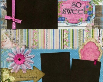 So Sweet - Premade Scrapbook Page