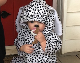 101 Dalmation Baby Costume with tail and feet