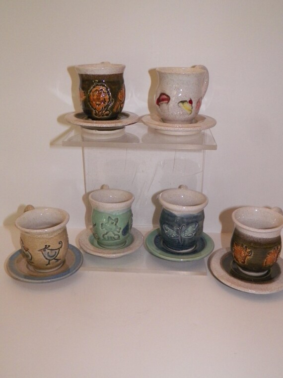 miniature porcelain tea cups and saucers