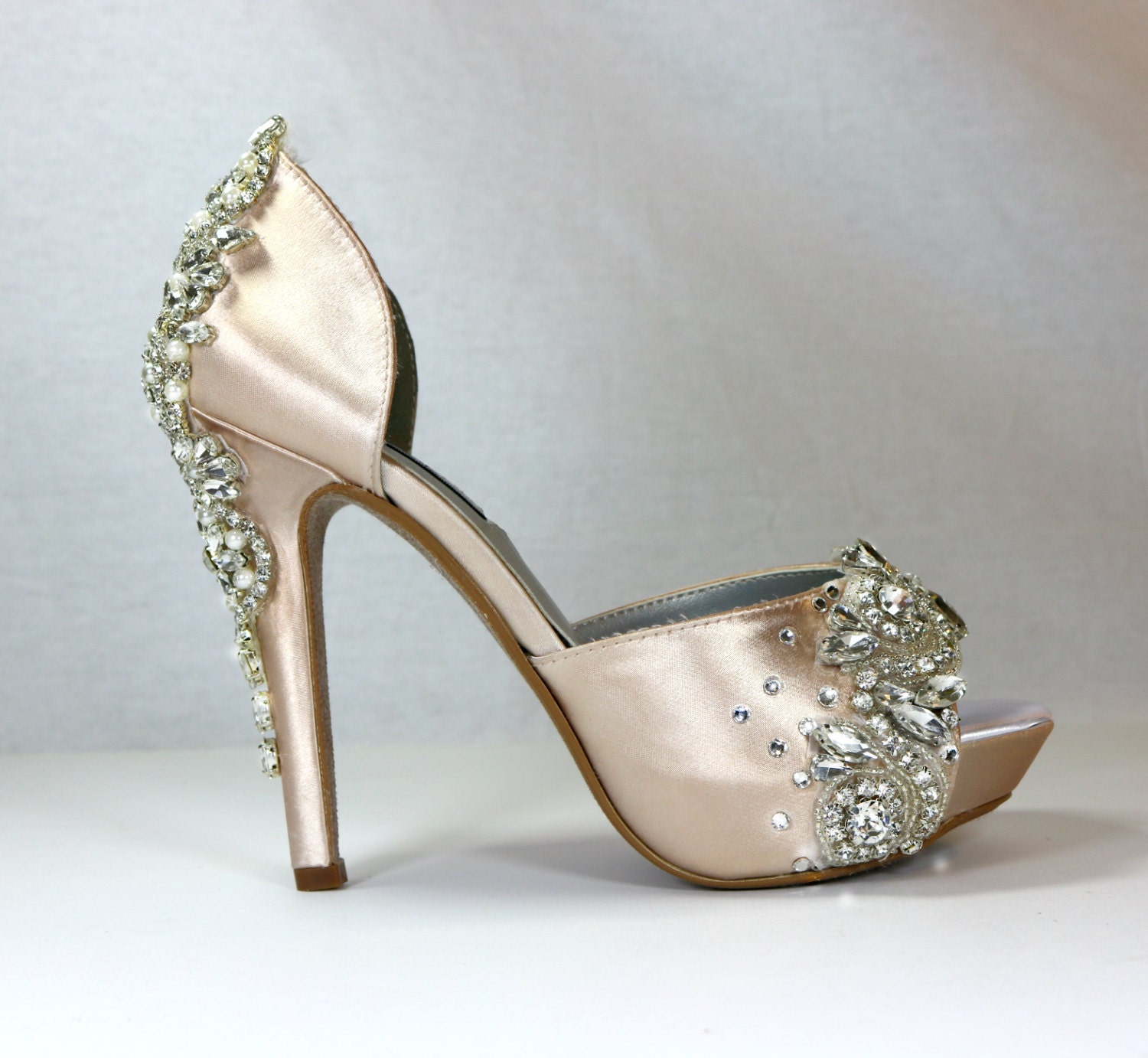 Sparkling Champagne Wedding Shoes .. by everlastinglifashion