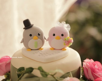 penguin cake topper --Special Edition,penguin wedding cake topper