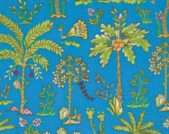 Palm Trees - Blue - Haute Girls by Dena Designs PWDF209 - Available in Fat Quarters, Half Yards and Yards