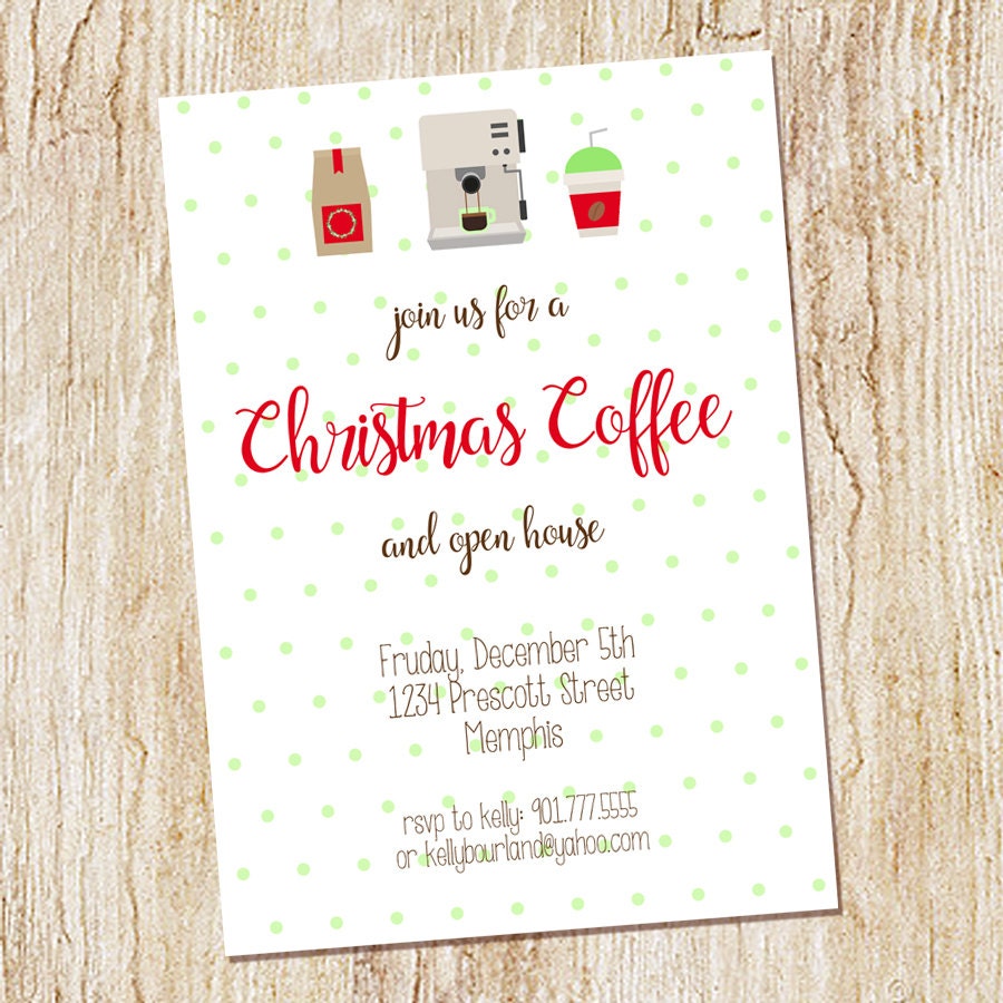 Free Downloadable Christmas Coffee Invitations 4