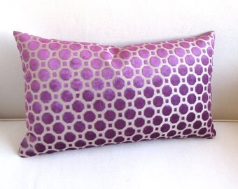 VELVET PILLOW in magenta 12x18 12X20 12X22 12X24 includes insert
