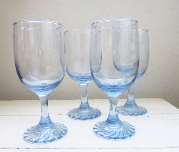 vintage 1980 wine glass