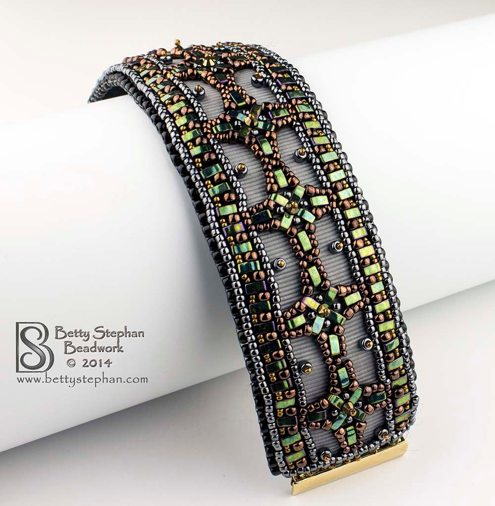 Aztec Cuff bracelet KIT bead embroidery and beadweaving