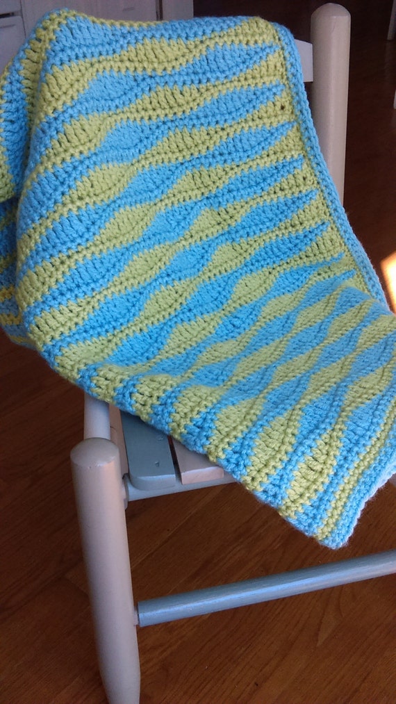 Sea Waves Baby Blanket Crochet Pattern Pdf Available for