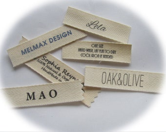 Name Clothing labels, Sew in labels for your Name, Boutique or shop name