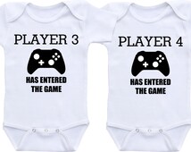 player 1 player 2 shirt and onesie