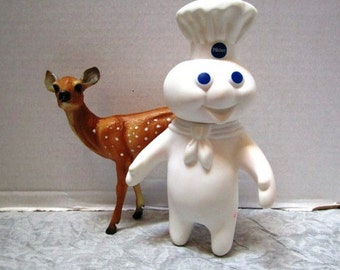 Vintage Poppin' Fresh Pillsbury Dough Boy Promotional Item Doll Advertising Premium Collectible Cooking Prize Baking Award Trophy Chef