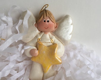 Personalized Boy Angel Ornament / angel ornament /boy