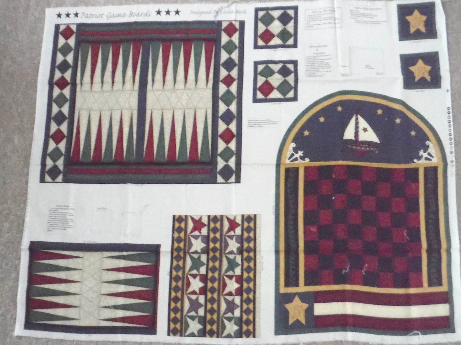 GAME BOARD Fabric panel Backgammon DIY project Mancave