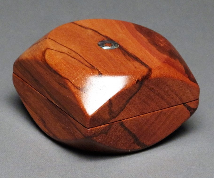 Small Wooden Pill or Ring Box with a Closure made