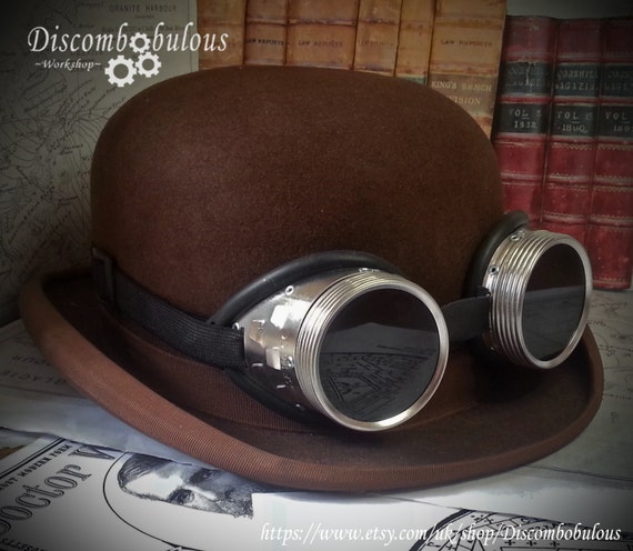 Steampunk Goggles - Dieselpunk, Adventurer, Time Traveller, Explorer, Airship, Kraken, Burning Man Festival by Discombobulous steampunk buy now online