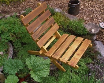 Cedar Chair for Outdoor Comfort - Color: Natural Cedar - Storable - 12 stain colors available - handcrafted outdoor furniture Laughing Creek