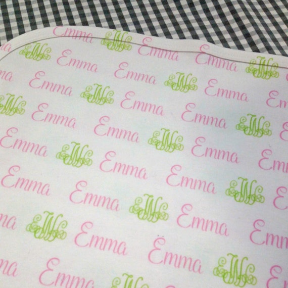 Personalized Baby Blanket and Hat Baby Name Blanket Hat