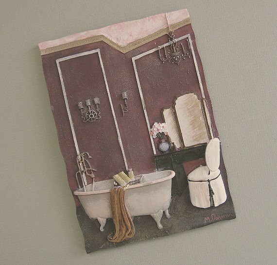 Vintage Bathroom Decor Bathroom Wall Decor Bathroom Art