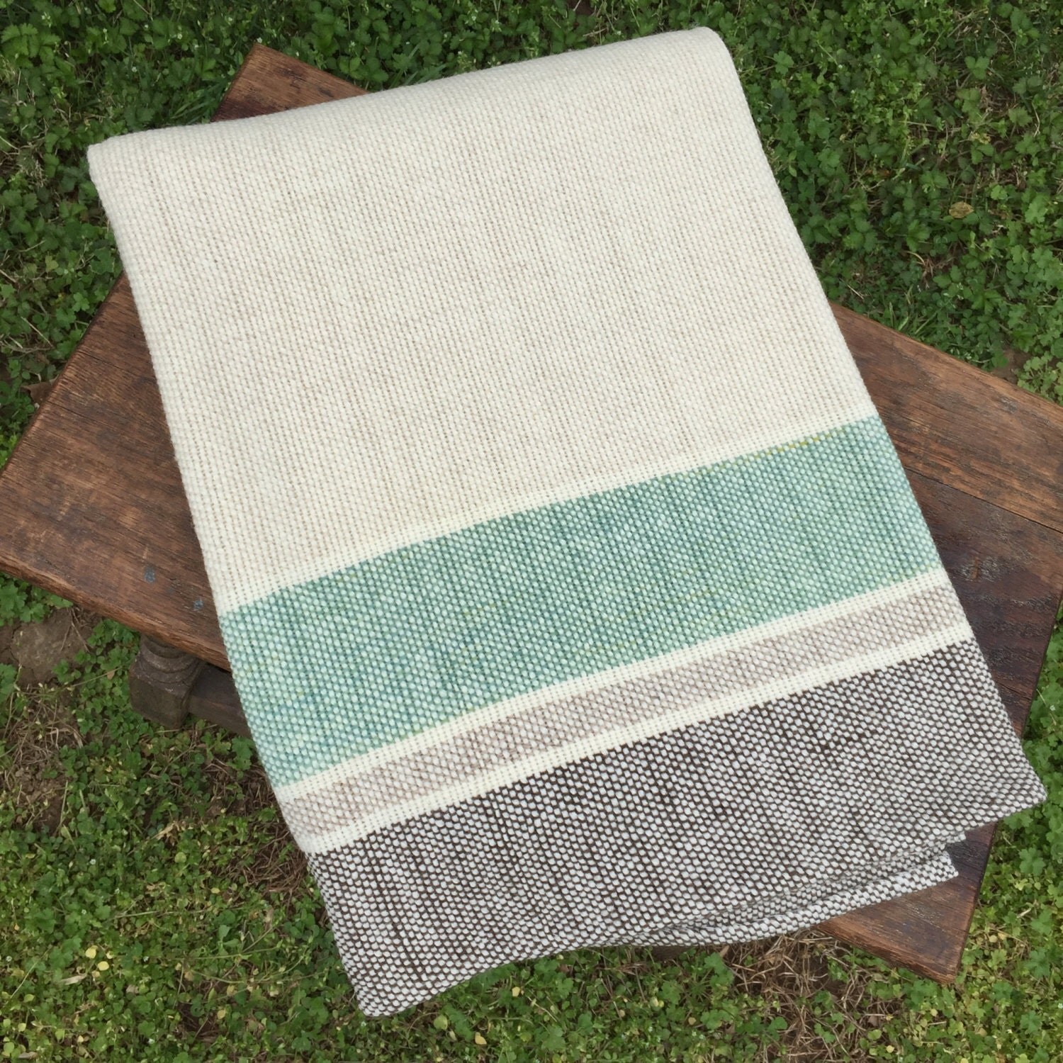 Hand Woven Merino Wool Blanket by NordtFamilyFarm on Etsy