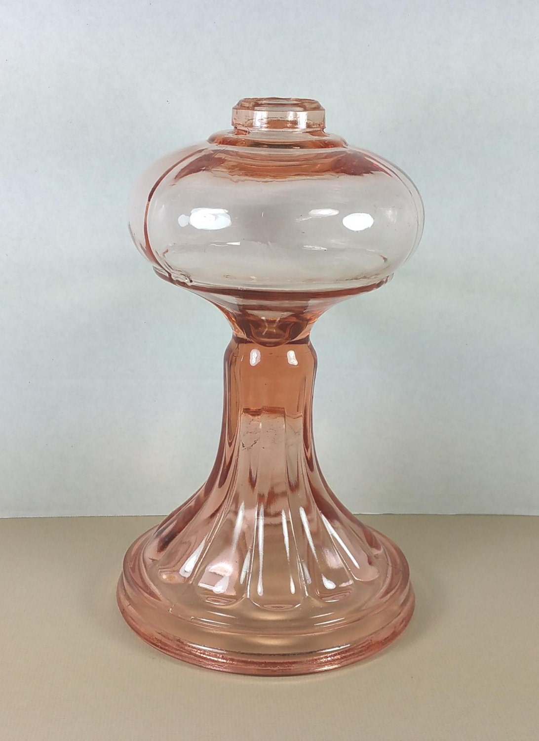 PINK OIL LAMP Lovely Old Color of Glass No Burner Insert