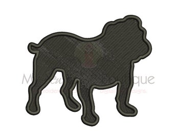 Bulldog Embroidery Design - Machine Embroidery Designs - 8 Sizes - Instant Download